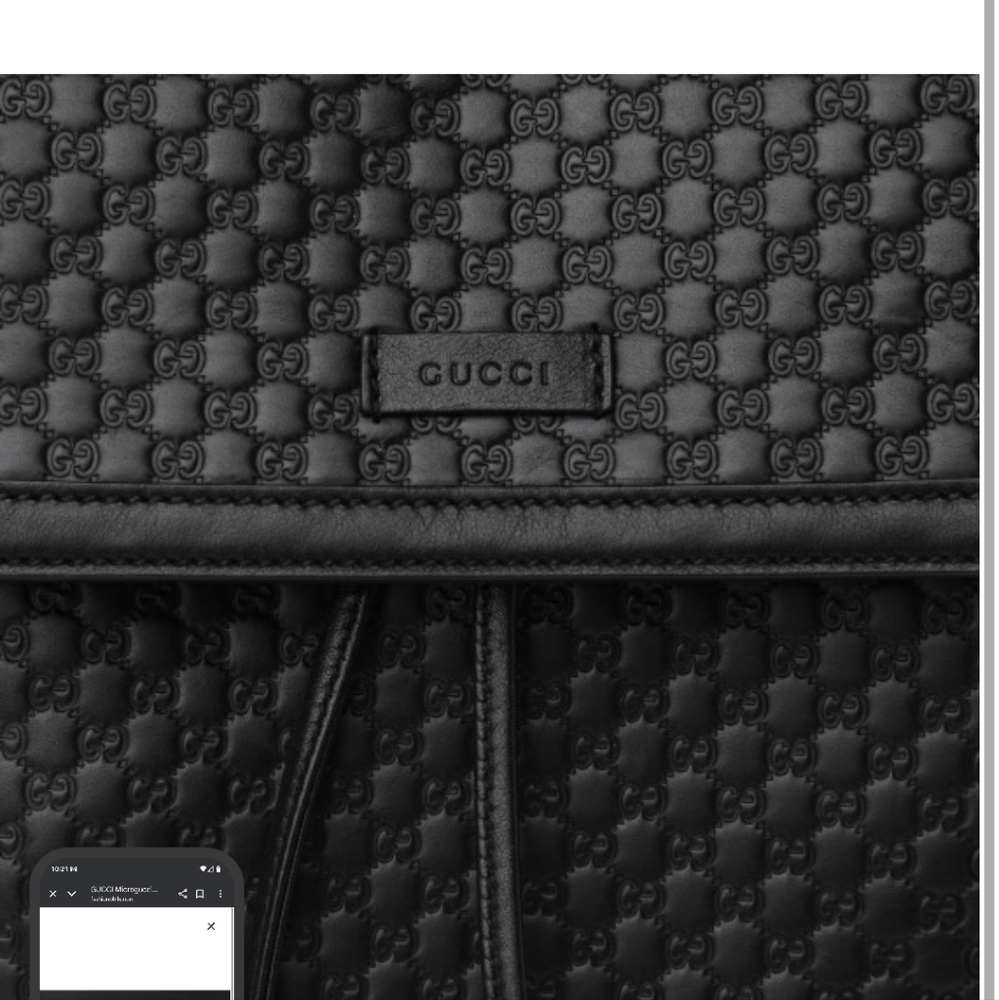 Gucci Black Microguccisma Backpack Purse - Picture 2 of 16